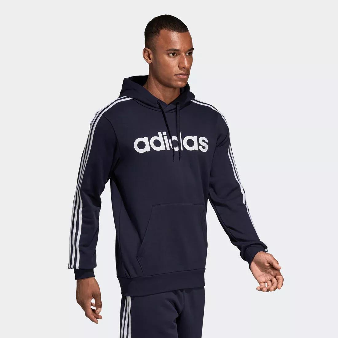 Men Adidas Hoodie, Navy Blue, No Color, medium