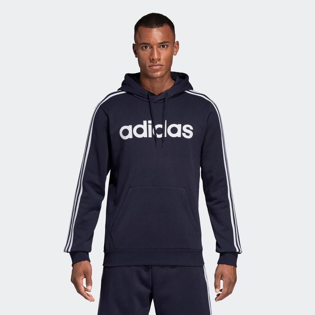 Men Adidas Hoodie, Navy Blue, No Color, large image number 1