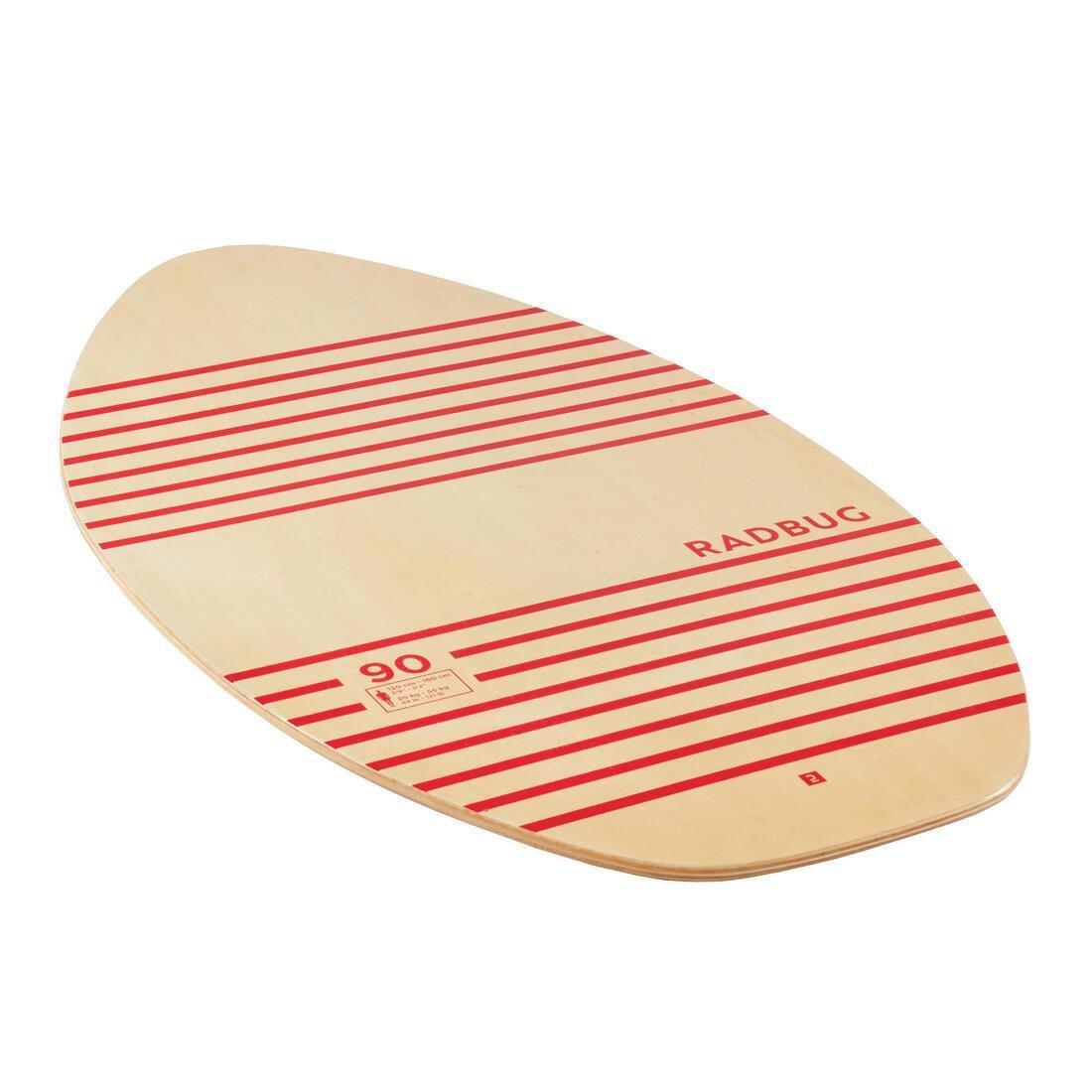 100Kids' Wood Skimboard, No Color, large image number 3