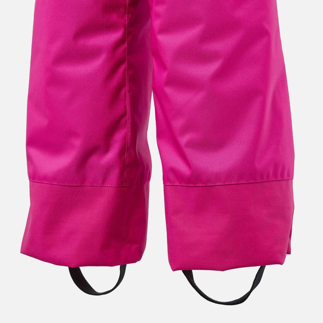 Kids Girls Warm And Waterproof Ski Trousers - 100, Pink, No Color, large image number 4