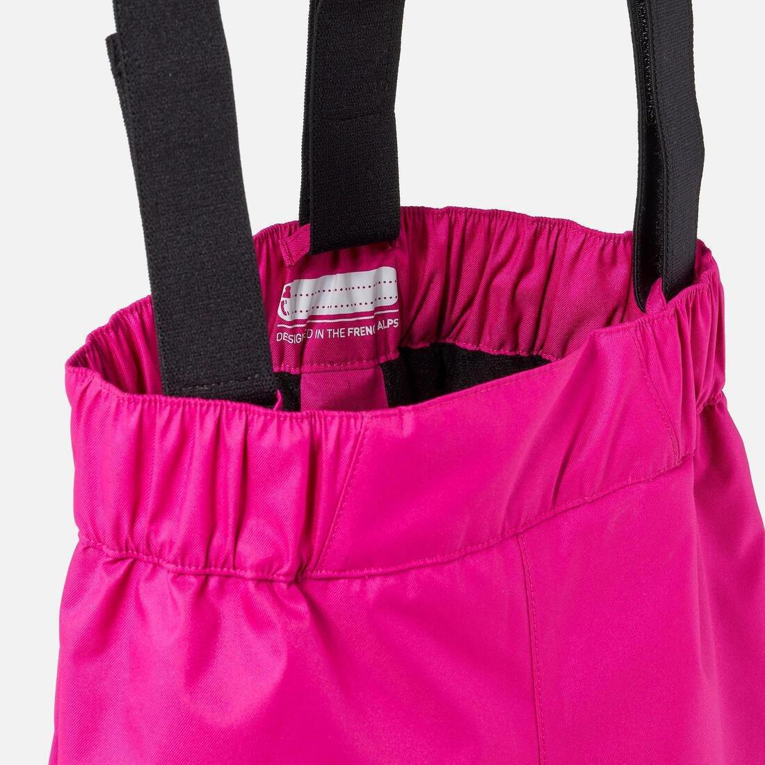 Kids Girls Warm And Waterproof Ski Trousers - 100, Pink, No Color, large image number 5