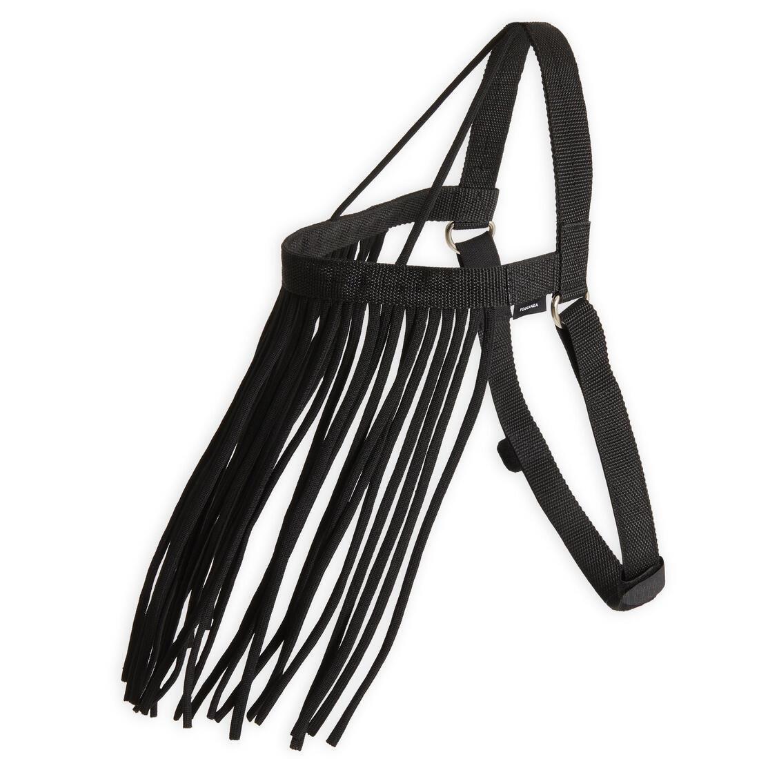 BLACK Horse Riding Pasture Fly Fringe for Pony, No Color, large image number 0