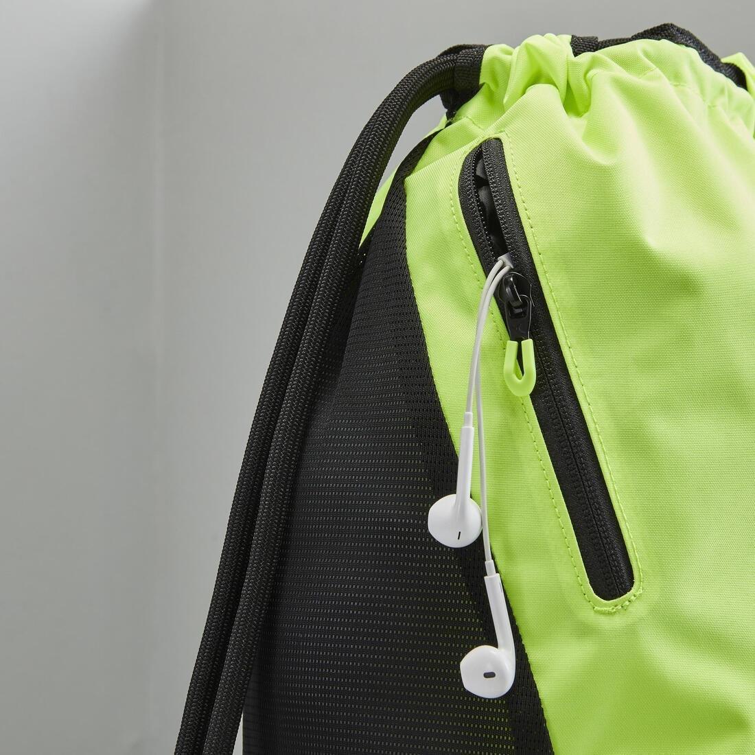 Cardio Training Fitness Backpack, Fluo Lime Yellow, No Color, large image number 8