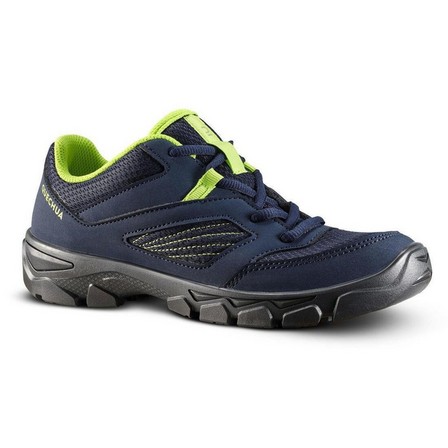 QUECHUA - Children's Low Lace-Up Hiking Shoes MH100 - Blue, Navy Blue