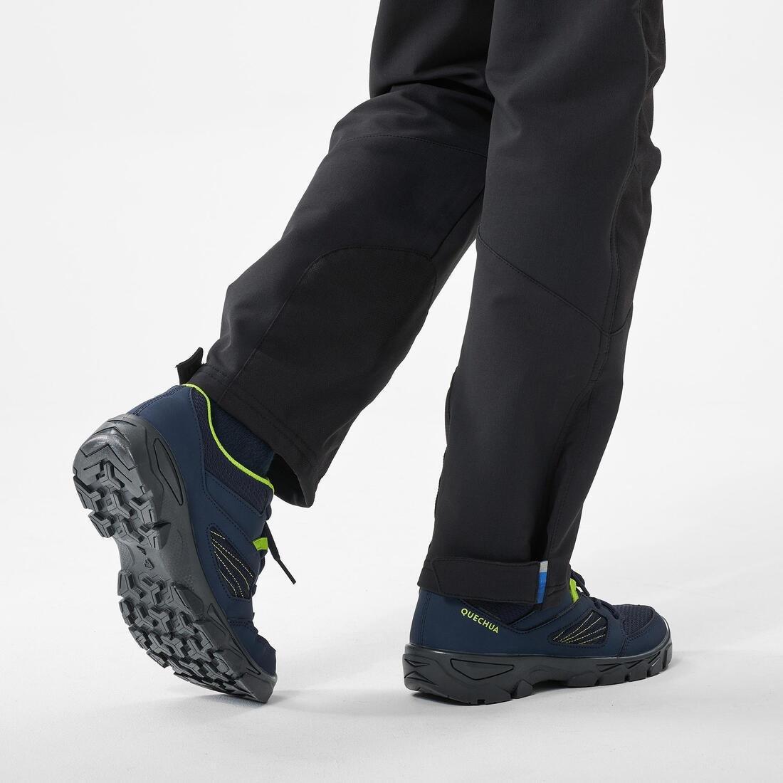 Children's Low Lace-Up Hiking Shoes MH100 - Blue, Navy Blue, , large image number 3