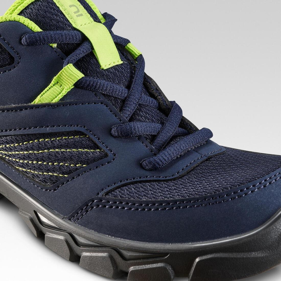 Children's Low Lace-Up Hiking Shoes MH100 - Blue, Navy Blue, , large image number 5