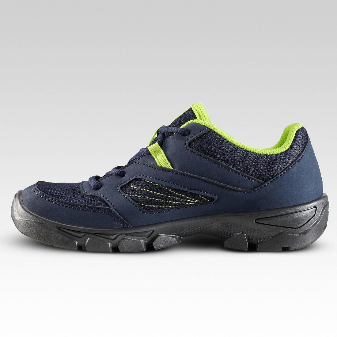 Children's Low Lace-Up Hiking Shoes MH100 - Blue, Navy Blue, , large image number 6