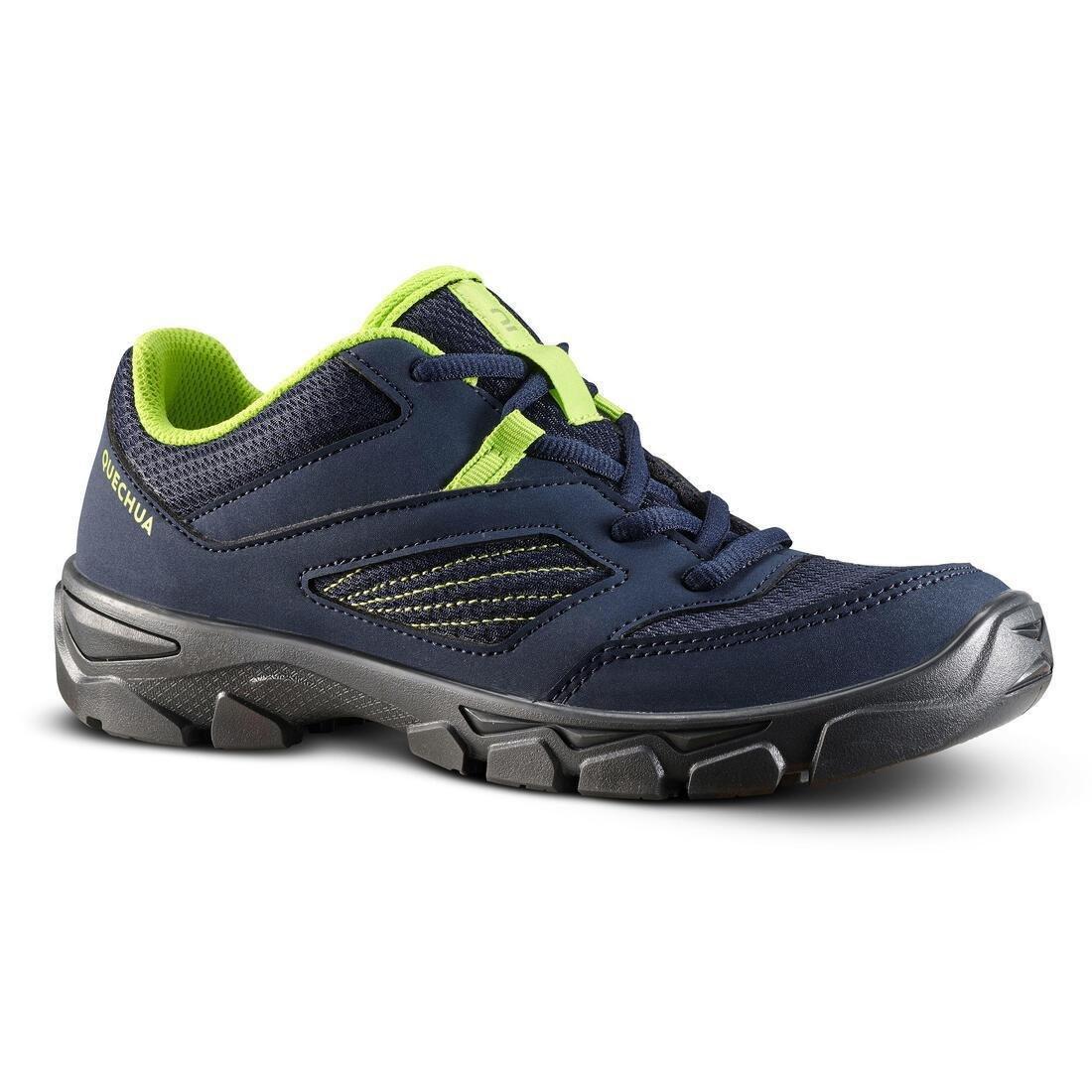 Children's Low Lace-Up Hiking Shoes MH100 - Blue, Navy Blue, , large image number 14