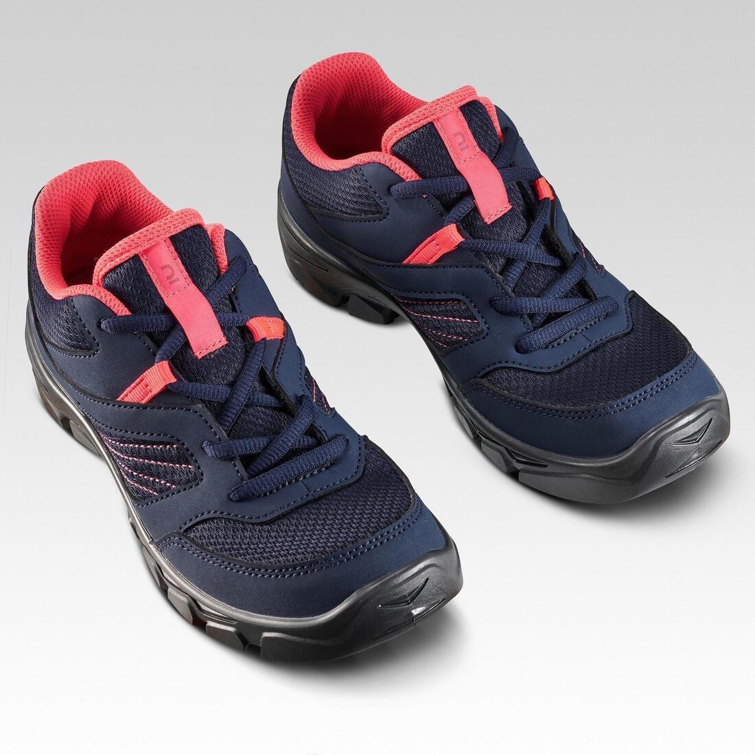 Kid's Low Lace-Up Hiking Shoes Mh100, Navy Blue, , large image number 3
