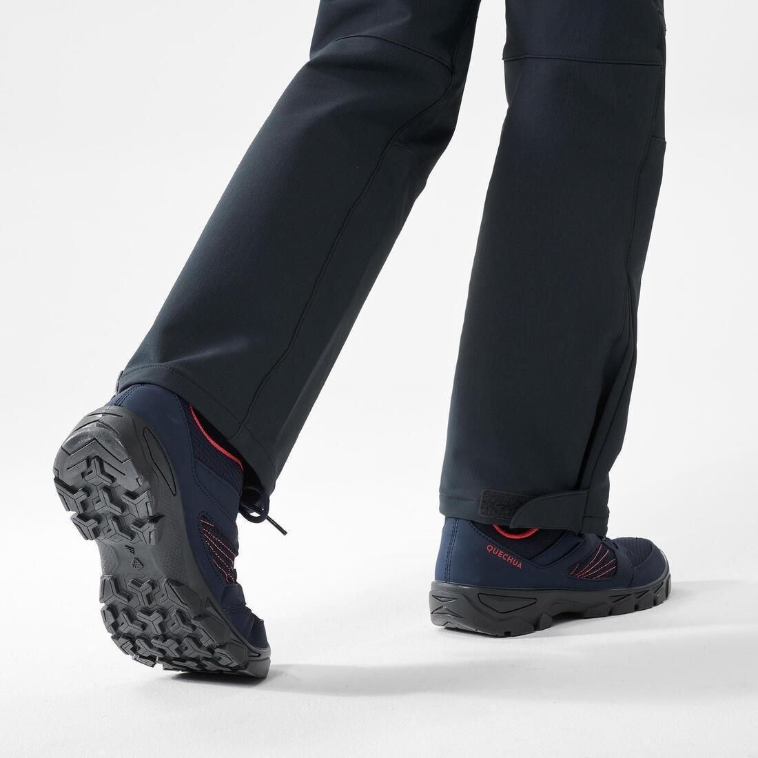 Kid's Low Lace-Up Hiking Shoes Mh100, Navy Blue, No Color, large image number 4