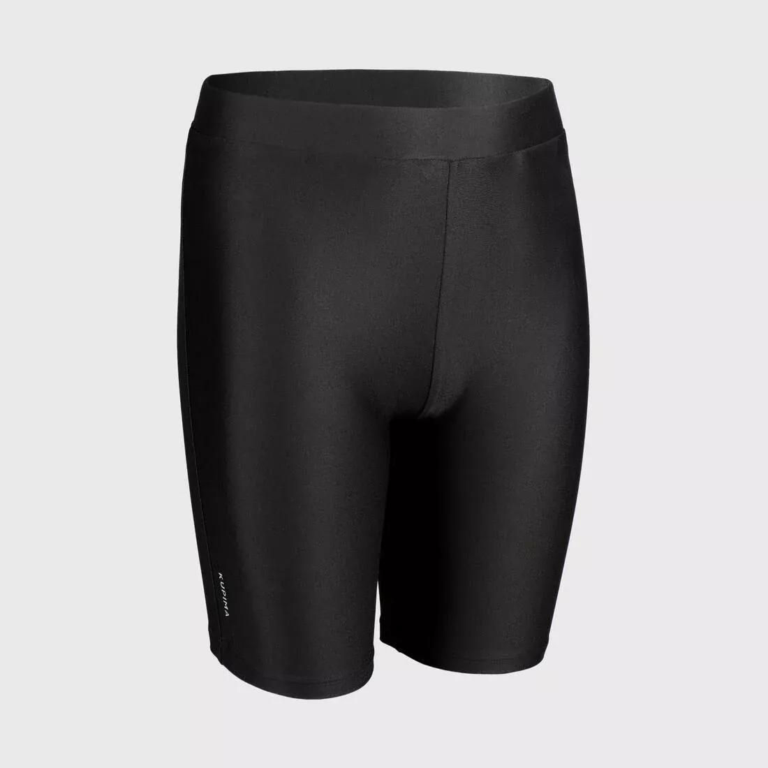 Kids Breathable Tight Shorts - Kiprun Dry, Black, , medium