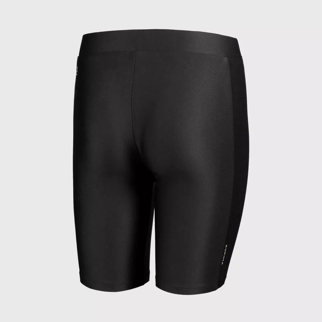 Kids Breathable Tight Shorts - Kiprun Dry, Black, , large image number 1