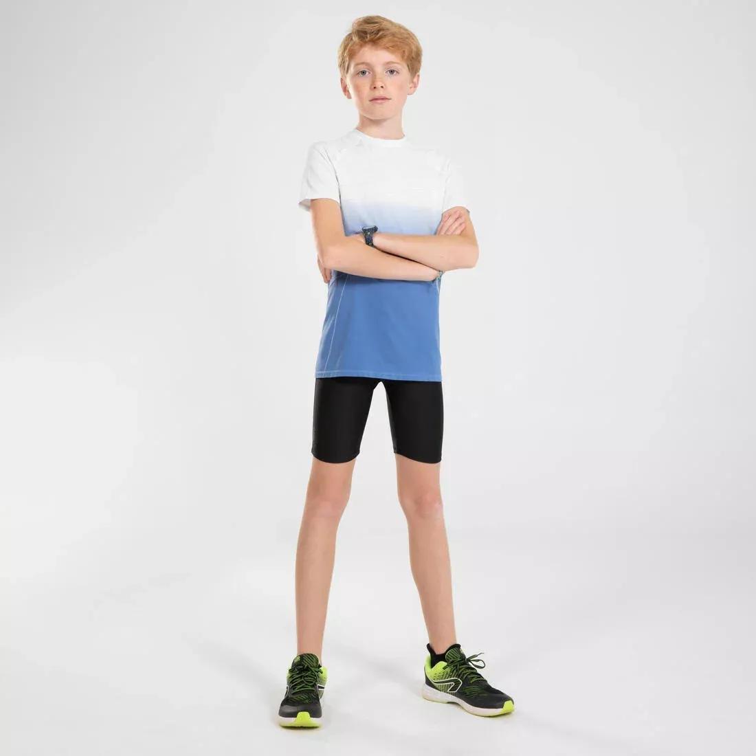 Kids Breathable Tight Shorts - Kiprun Dry, Black, , large image number 3