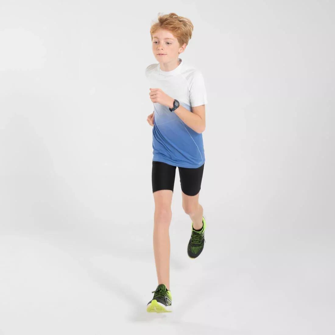 Kids Breathable Tight Shorts - Kiprun Dry, Black, , large image number 4