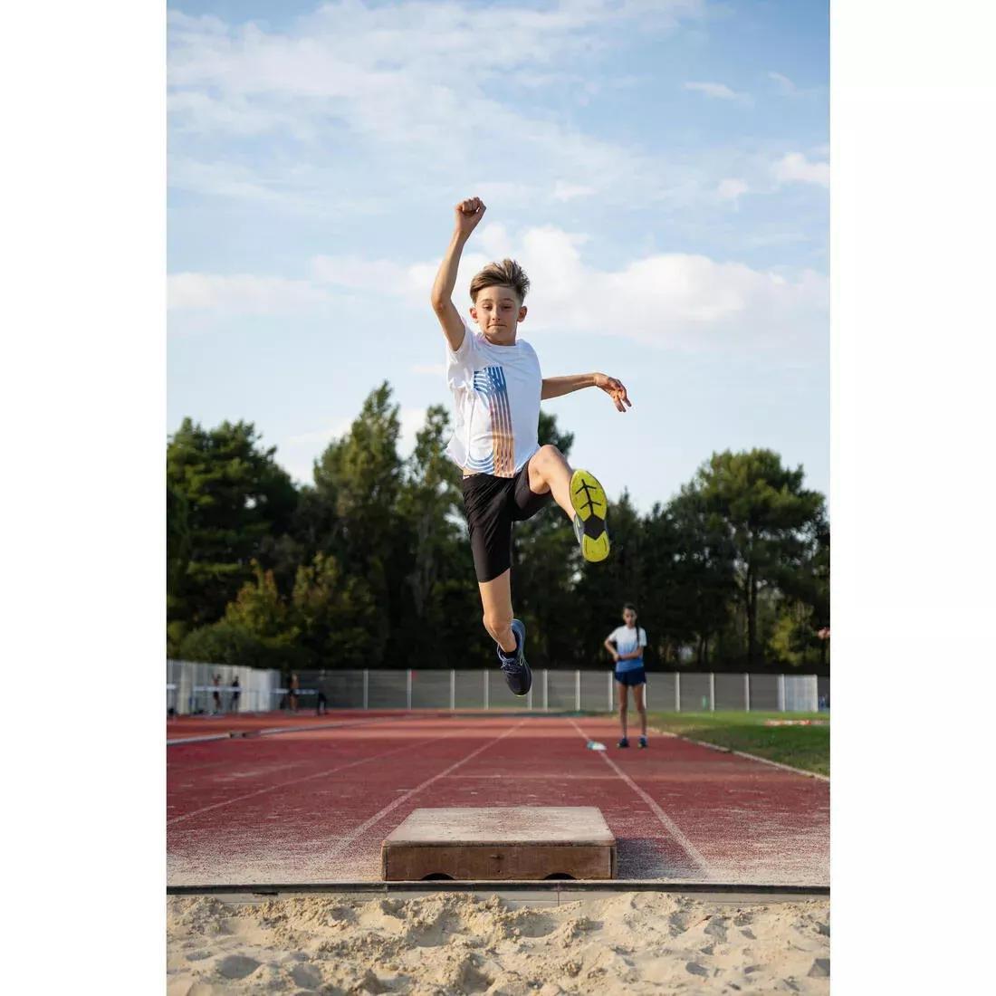 Kids Breathable Tight Shorts - Kiprun Dry, Black, , large image number 6