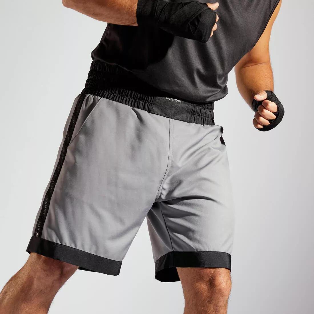 Light And Breathable Boxing Shorts - 500, Grey, No Color, large image number 0