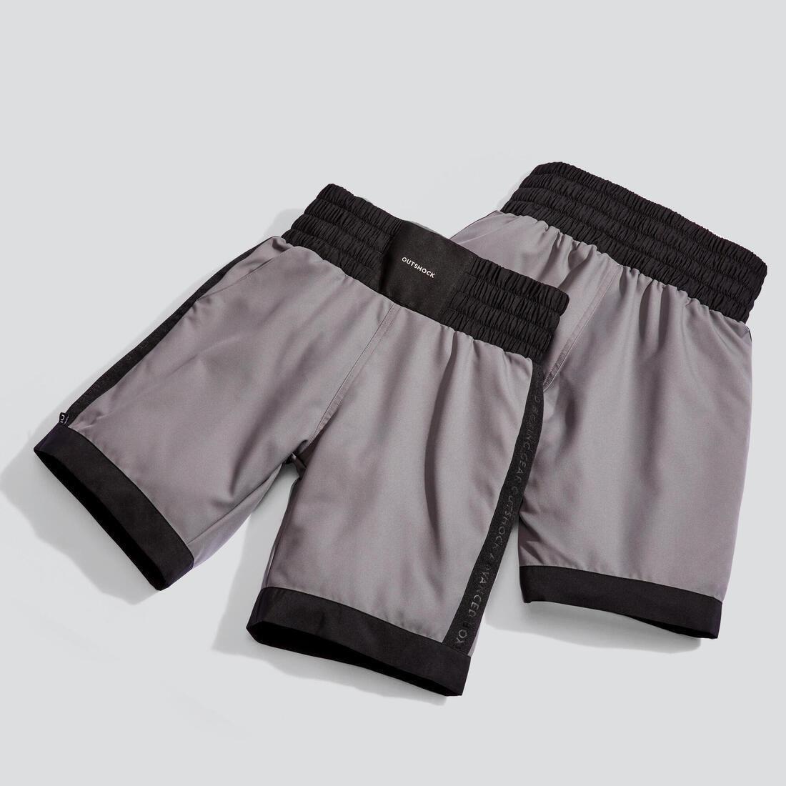 Light And Breathable Boxing Shorts - 500, Grey, No Color, medium