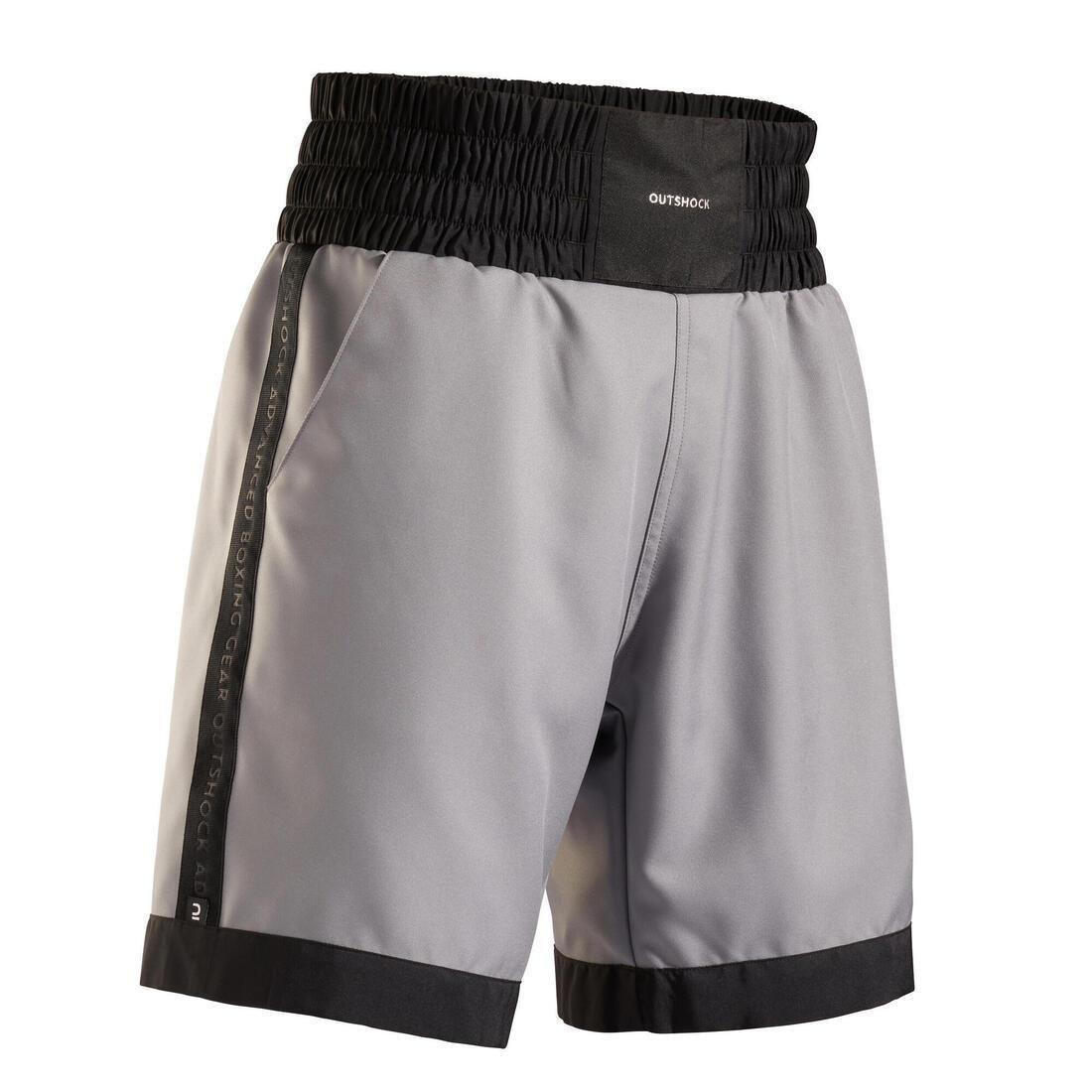 OUTSHOCK - Light And Breathable Boxing Short500, Dark Grey