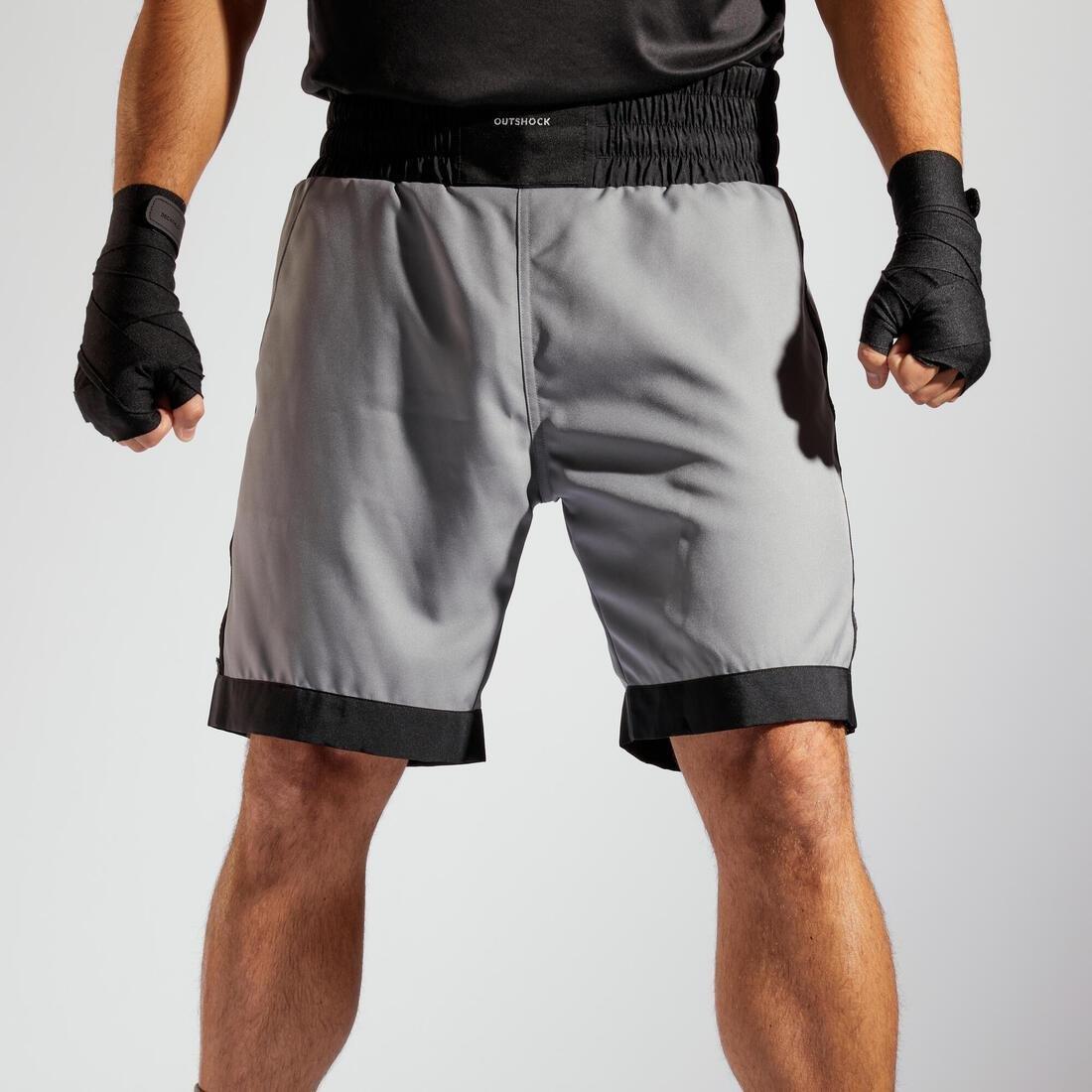 Light And Breathable Boxing Shorts - 500, Grey, No Color, large image number 5