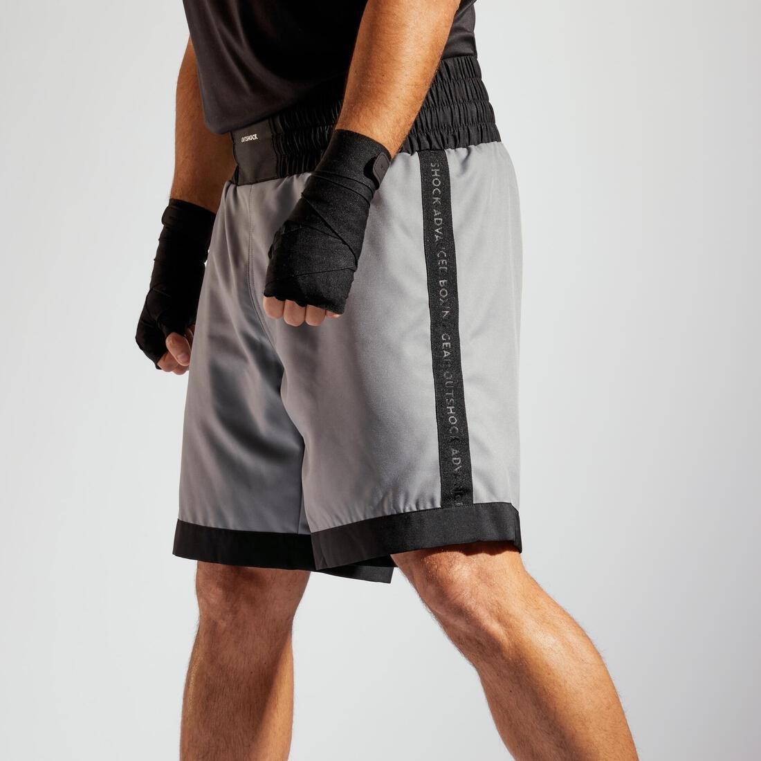 Light And Breathable Boxing Shorts - 500, Grey, No Color, large image number 6
