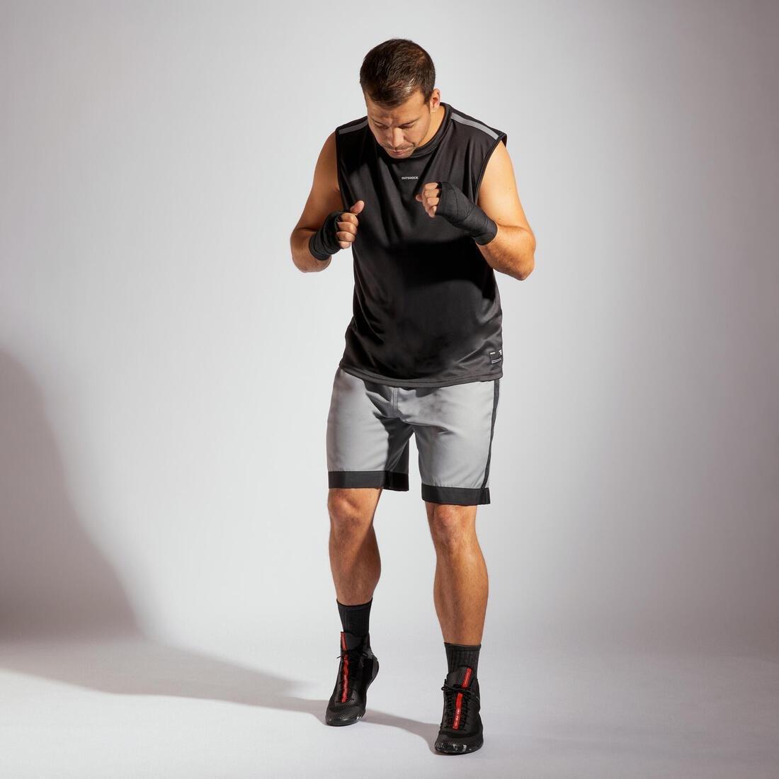 Light And Breathable Boxing Shorts - 500, Grey, No Color, large image number 8