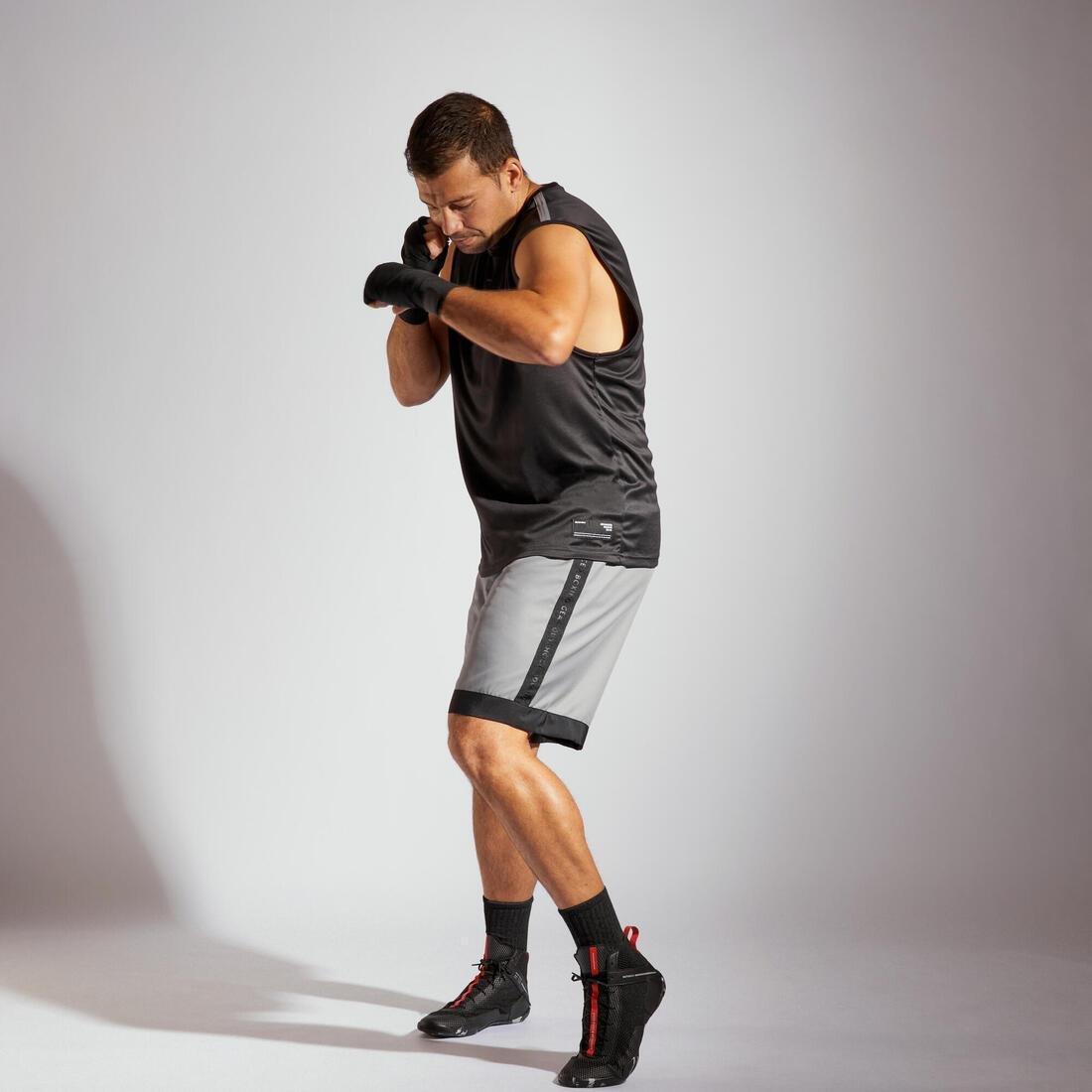 Light And Breathable Boxing Shorts - 500, Grey, No Color, large image number 9