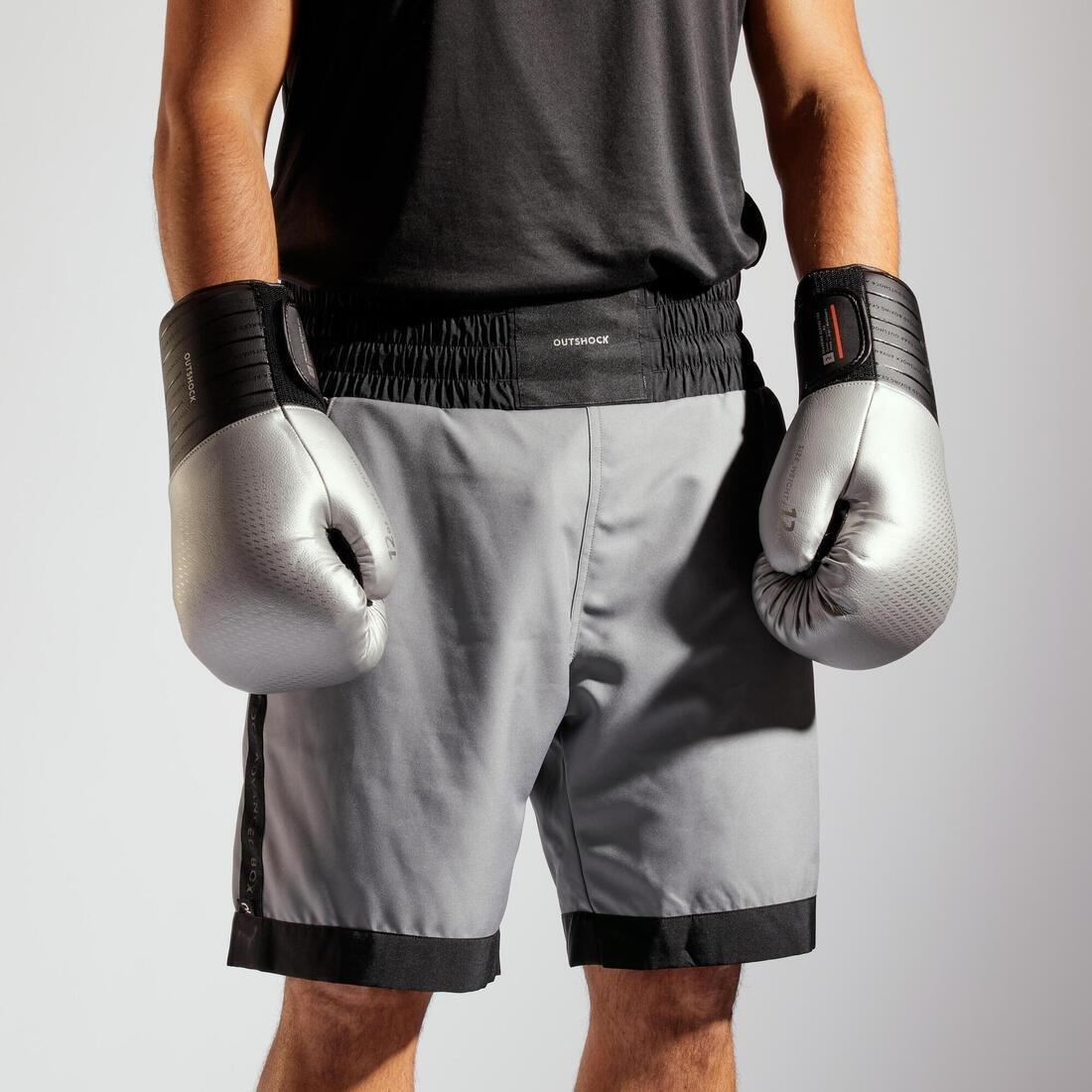 Light And Breathable Boxing Shorts - 500, Grey, No Color, large image number 10