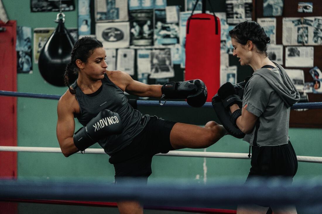 Women Boxing Shorts - 500, Black, No Color, large image number 6