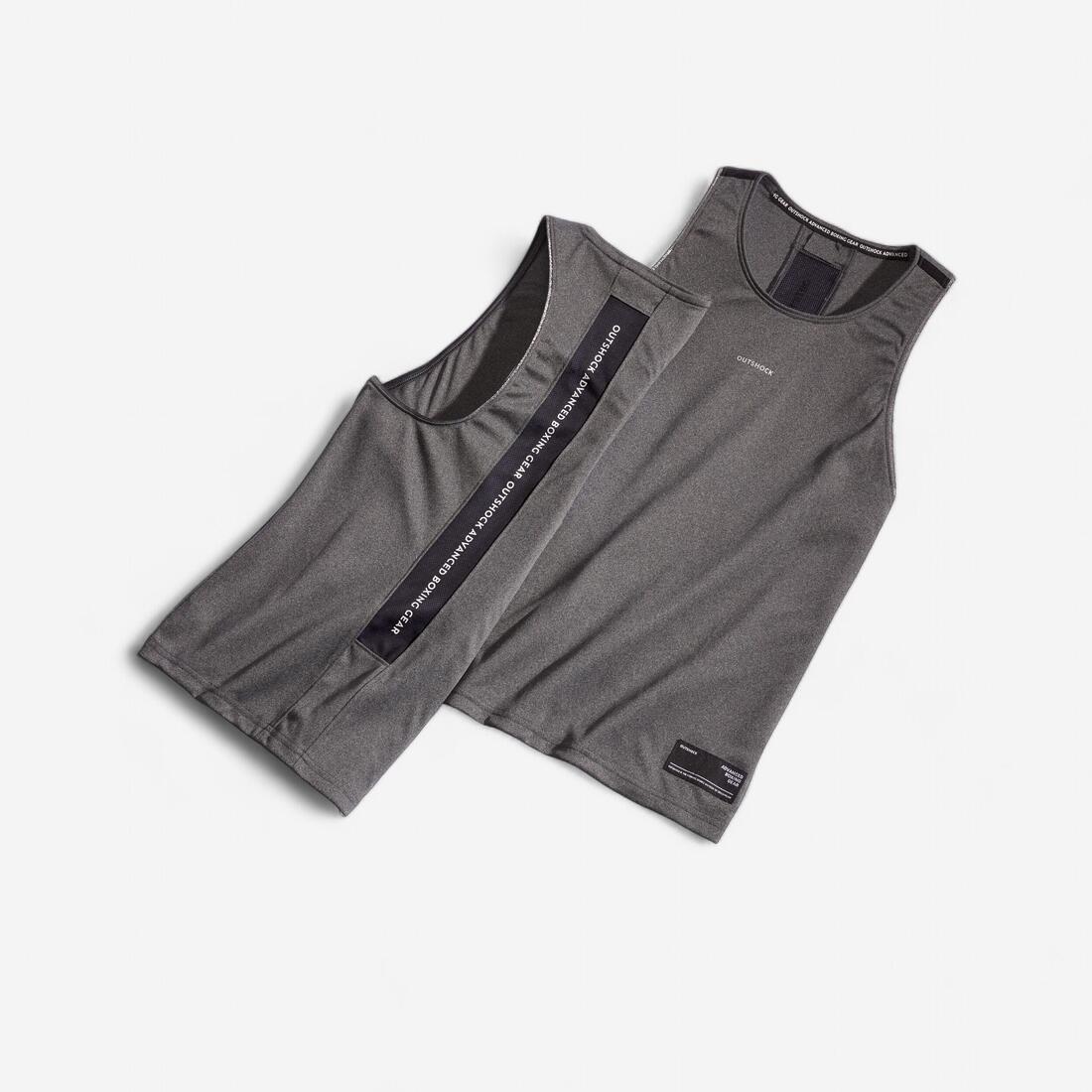 Women Boxing Tank Top - 500, Grey, , medium