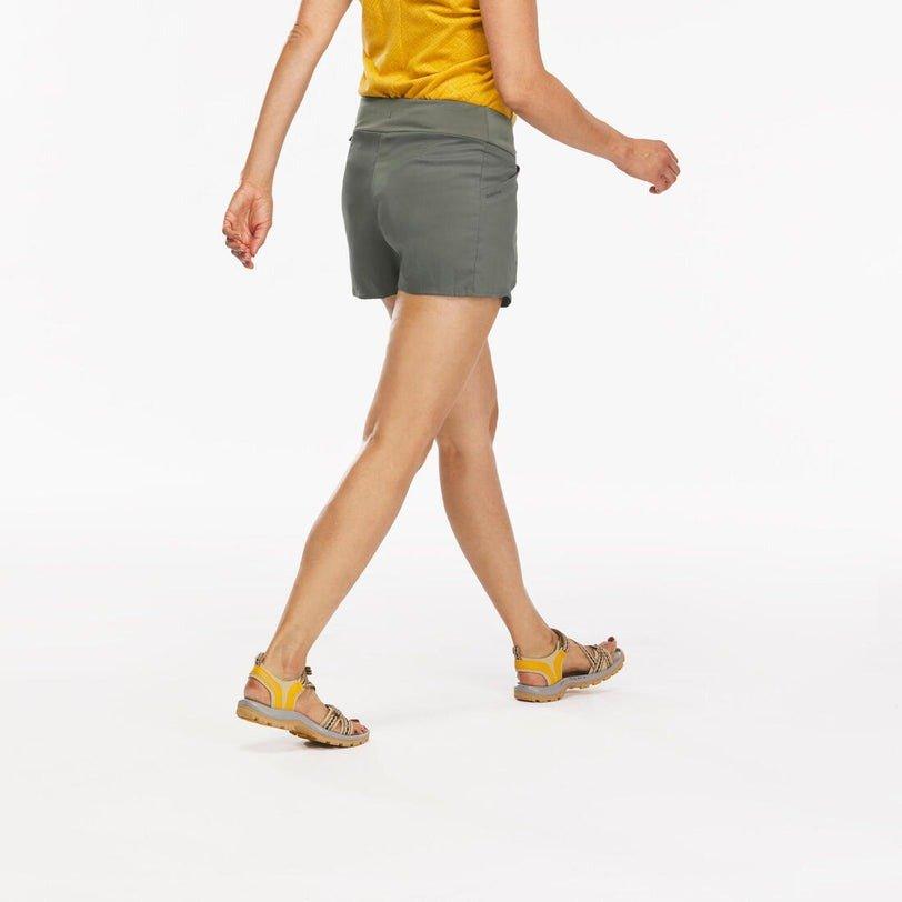 ASH KHAKI GREEN Women's Hiking Shorts - NH500 Slim, No Color, large image number 6