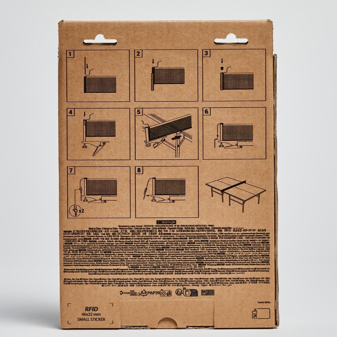 DEFAULT Table Tennis Net and Posts Set TTPN 500, No Color, large image number 1