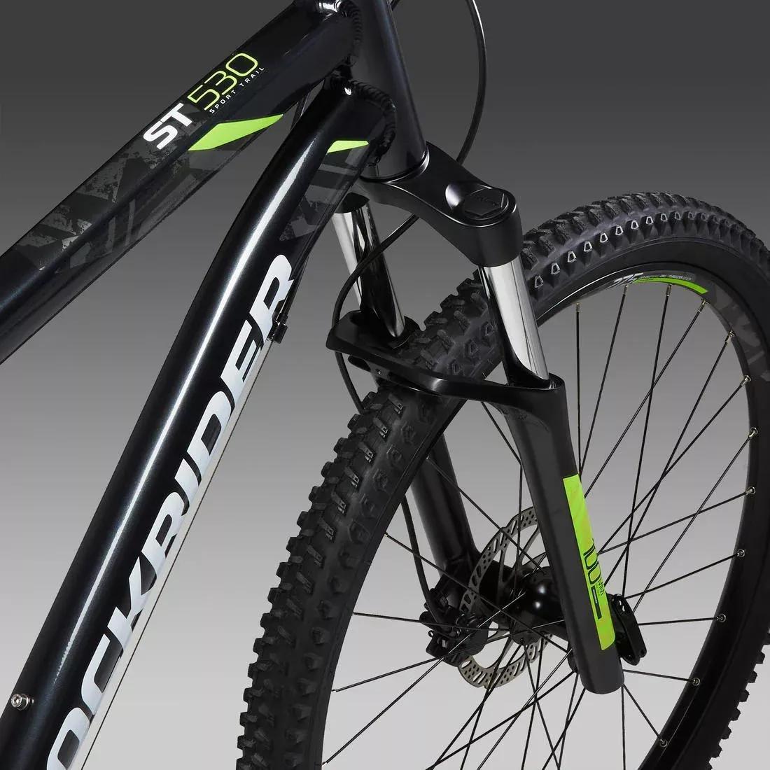 27.5 Inch Mountain Bike - Rockrider St 530, Black, No Color, large image number 7