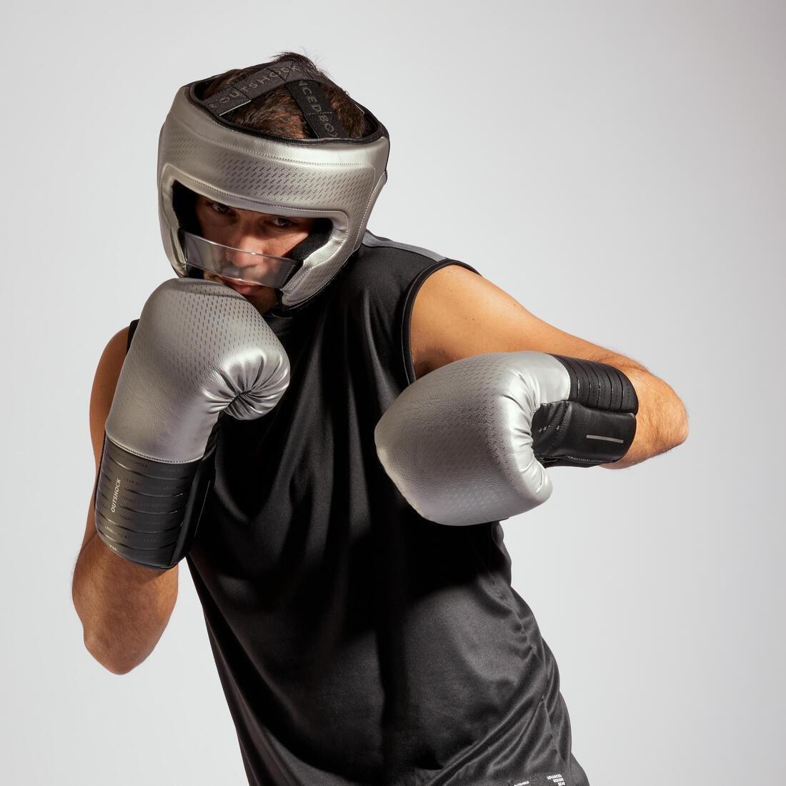 COMET GREY Boxing Sparring Gloves 900 - Black/Silver, , large image number 5