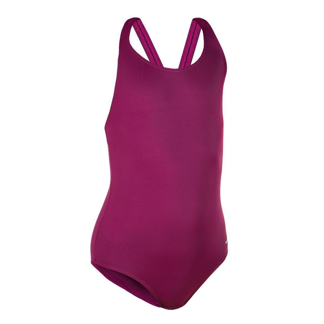 Kids Girls One-Piece Swimsuit, Purple, , large image number 5