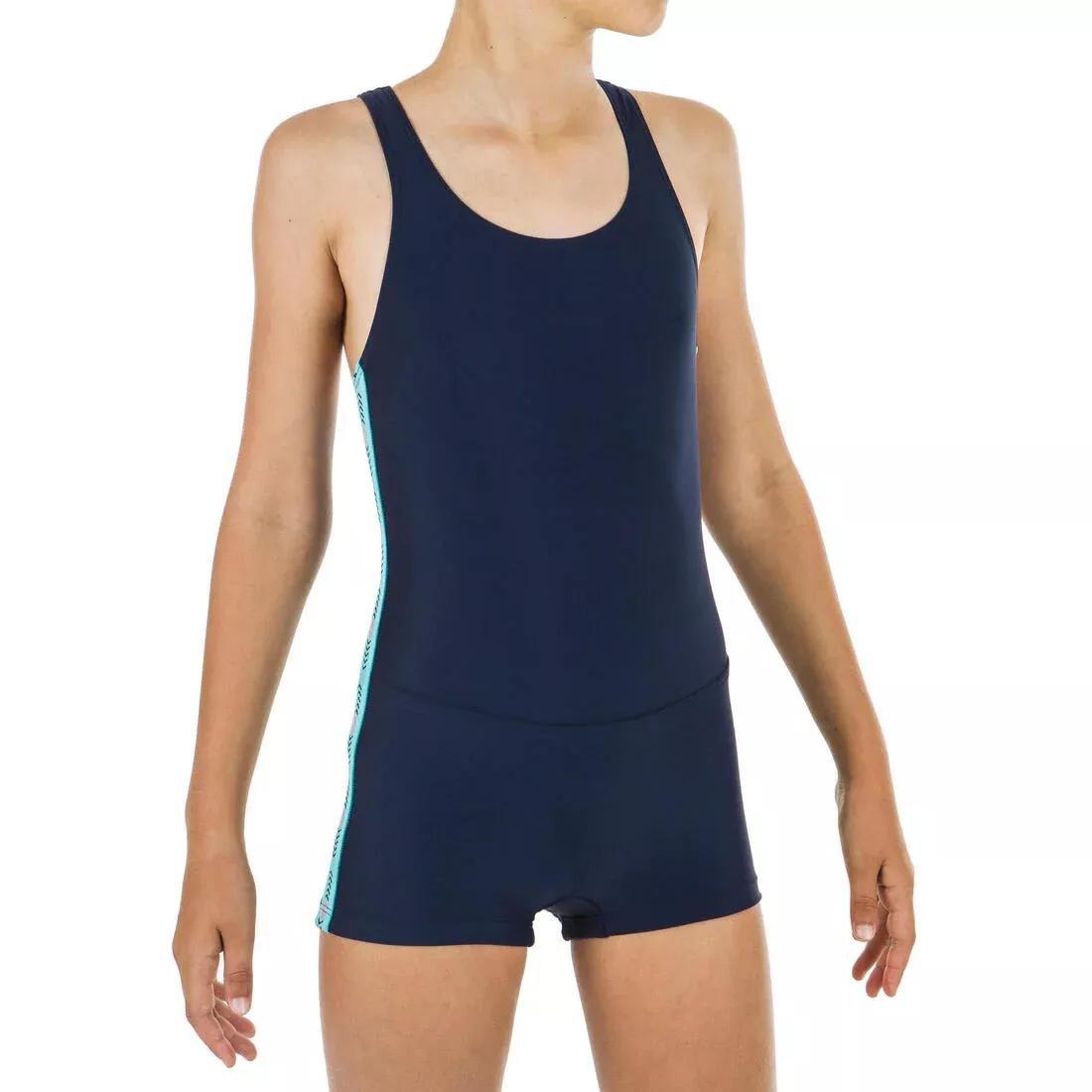 1-piece Vega Shorty Swimsuit, Navy Blue, , large image number 8