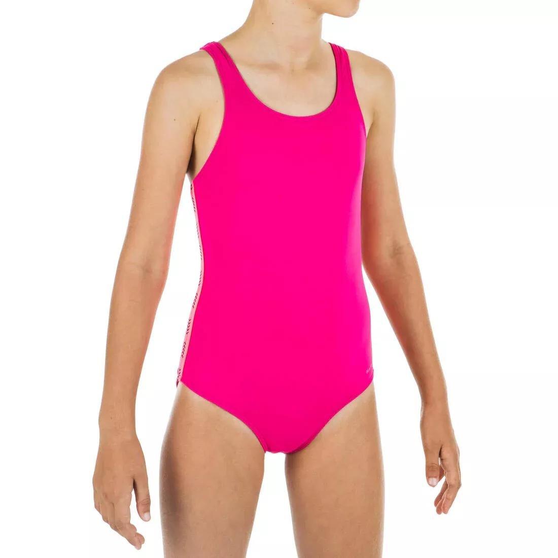 One-Piece Swimsuit, Vega Pink, Magenta, No Color, medium