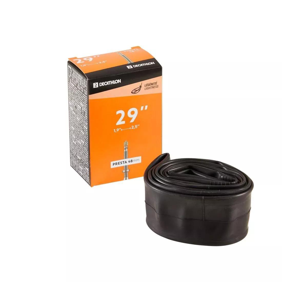 Mountain Bike Inner Tube 29x1.9-2.5 Presta 48 Light, No Color, large image number 2