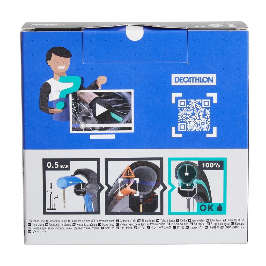 16 x 1.5/1.9 Self-Repairing Schrader Inner Tube, No Color, large image number 4