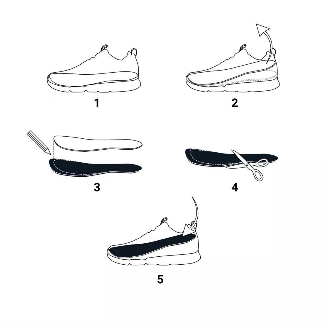 CHARCOAL GREY Insole W550 Softfeel, No Color, large image number 3