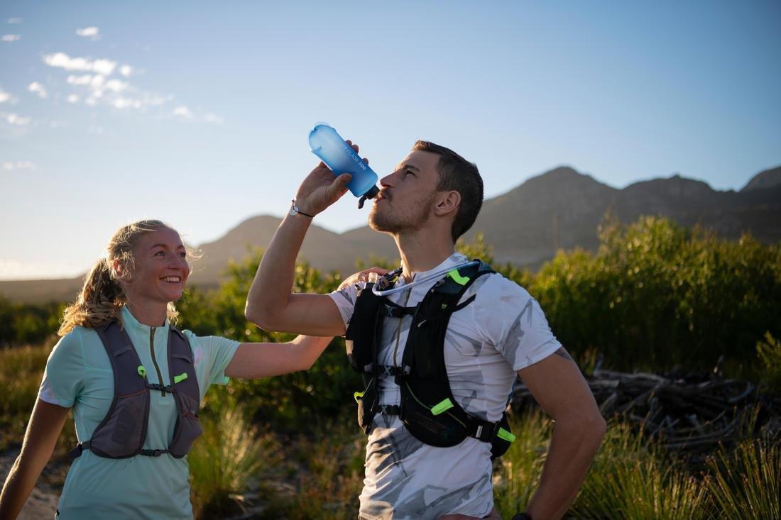 Flexible Trail Running Water Bottle - 500 Ml, Blue, No Color, large image number 9