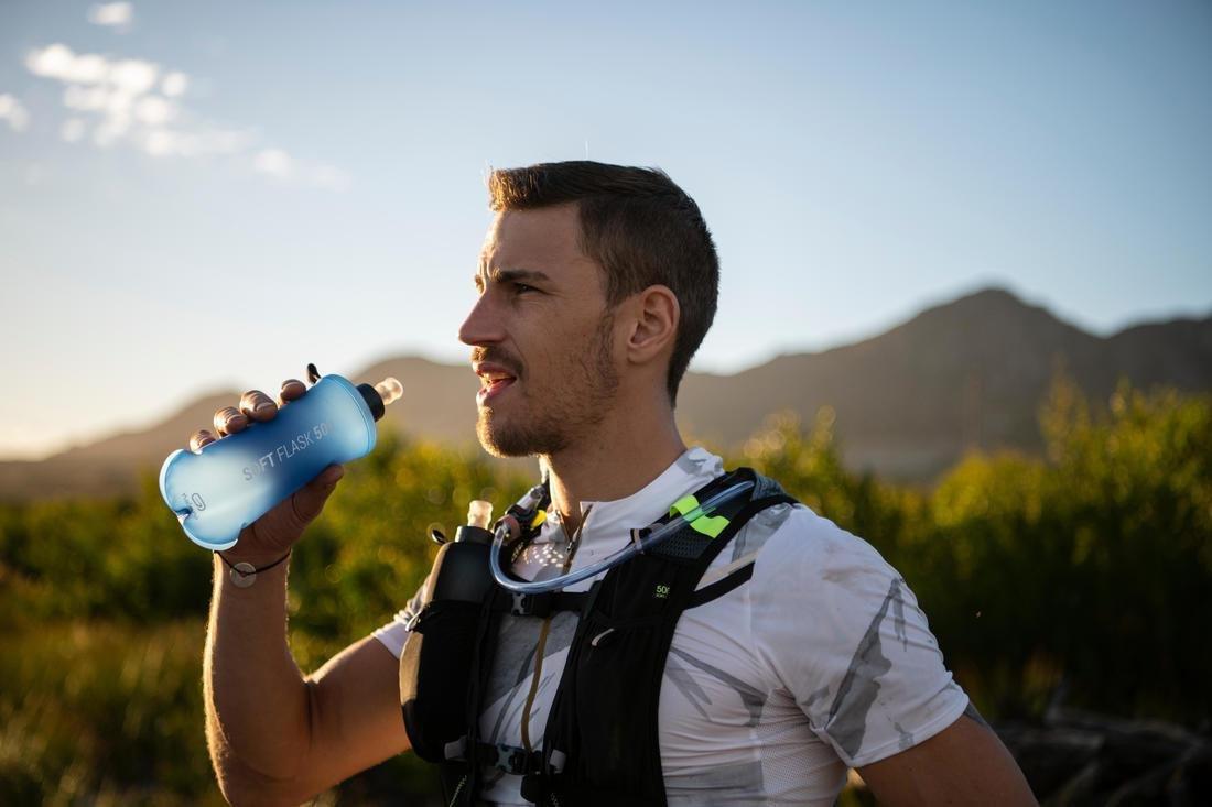 Flexible Trail Running Water Bottle - 500 Ml, Blue, No Color, large image number 10