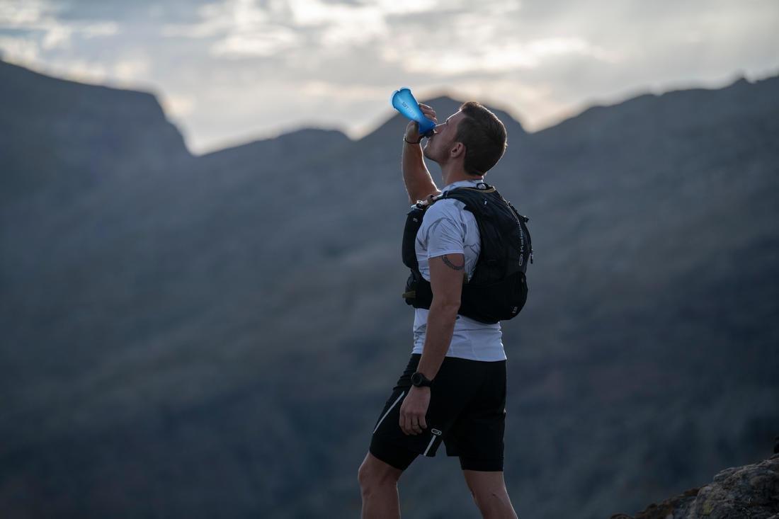 Flexible Trail Running Water Bottle - 500 Ml, Blue, No Color, large image number 12