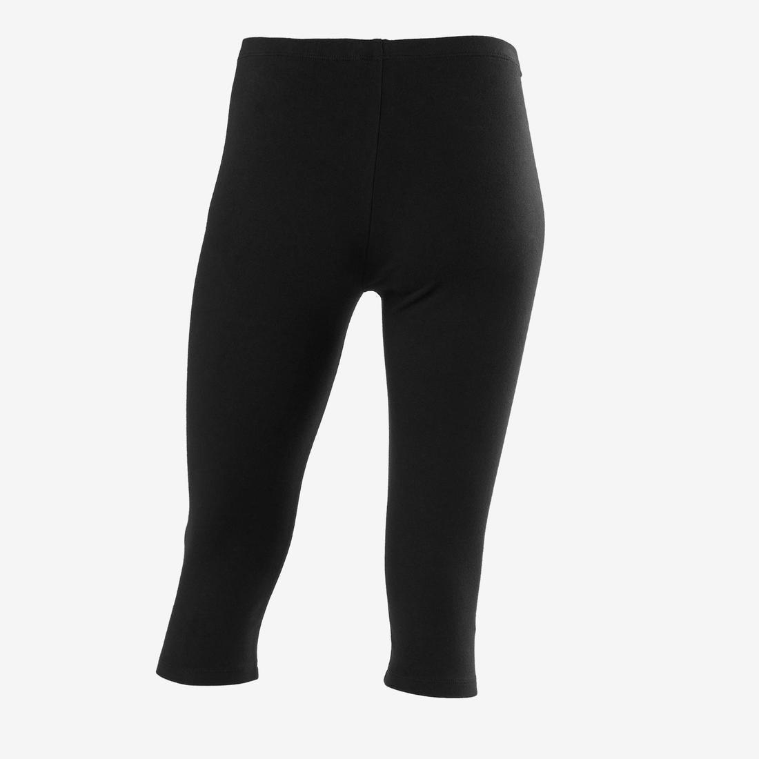 DOMYOS - Girls' Basic Cropped Leggings, Black