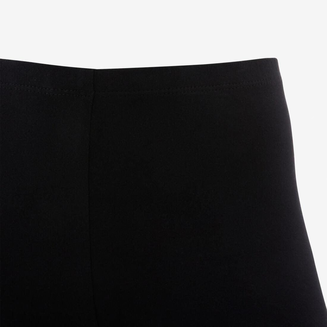 DOMYOS - Girls' Basic Cropped Leggings, Black