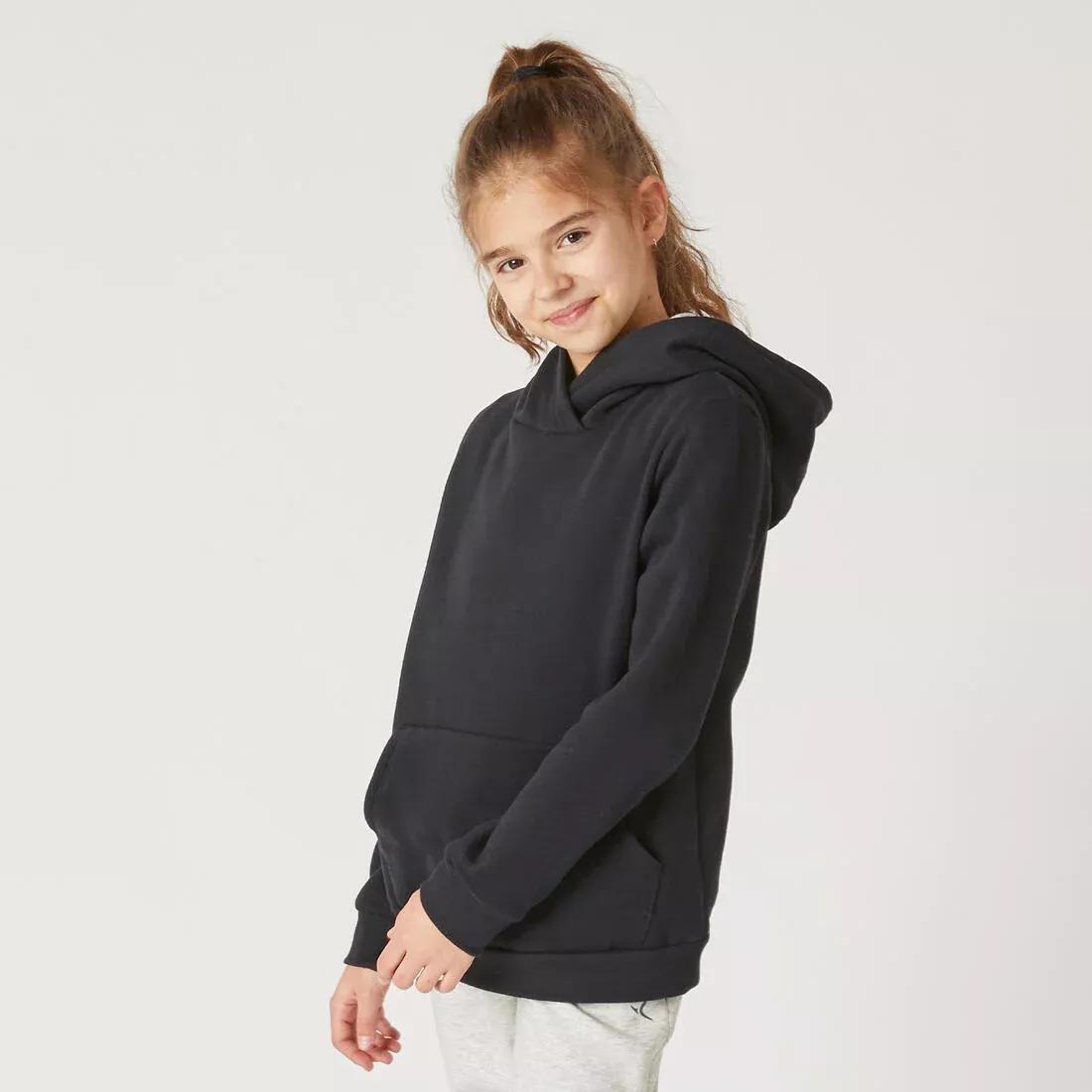 Kids Girls Hoodie, Black, , medium