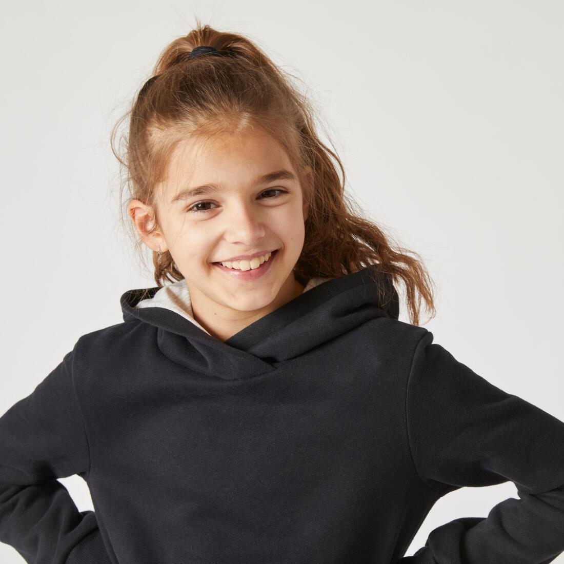 Kids Girls Hoodie, Black, , large image number 2