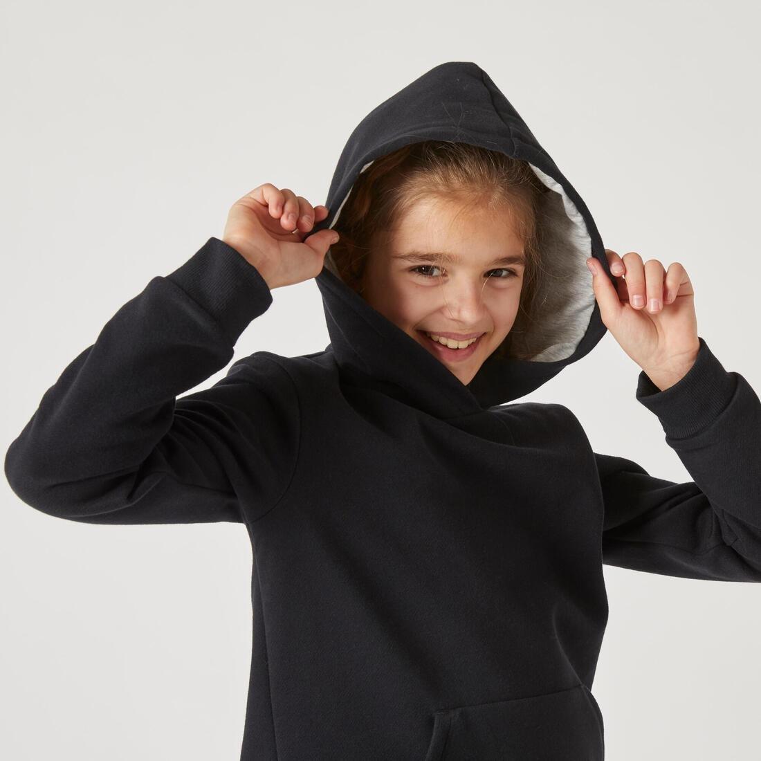 Kids Girls Hoodie, Black, , large image number 3