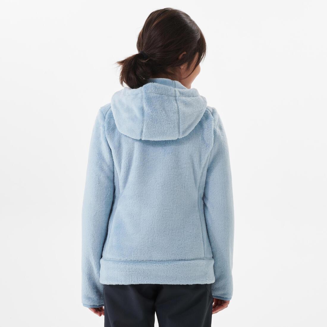 Kids Unisex Warm Hiking Fleece Jacket - MH500 Aged 7-15, Blue, No Color, large image number 2