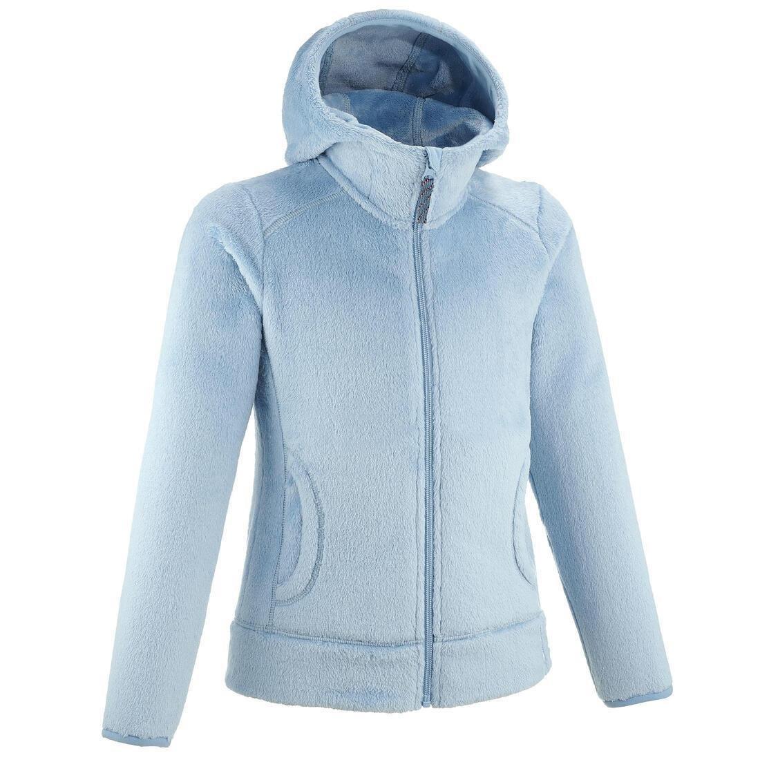 Kids Unisex Warm Hiking Fleece Jacket - MH500 Aged 7-15, Blue, No Color, large image number 6