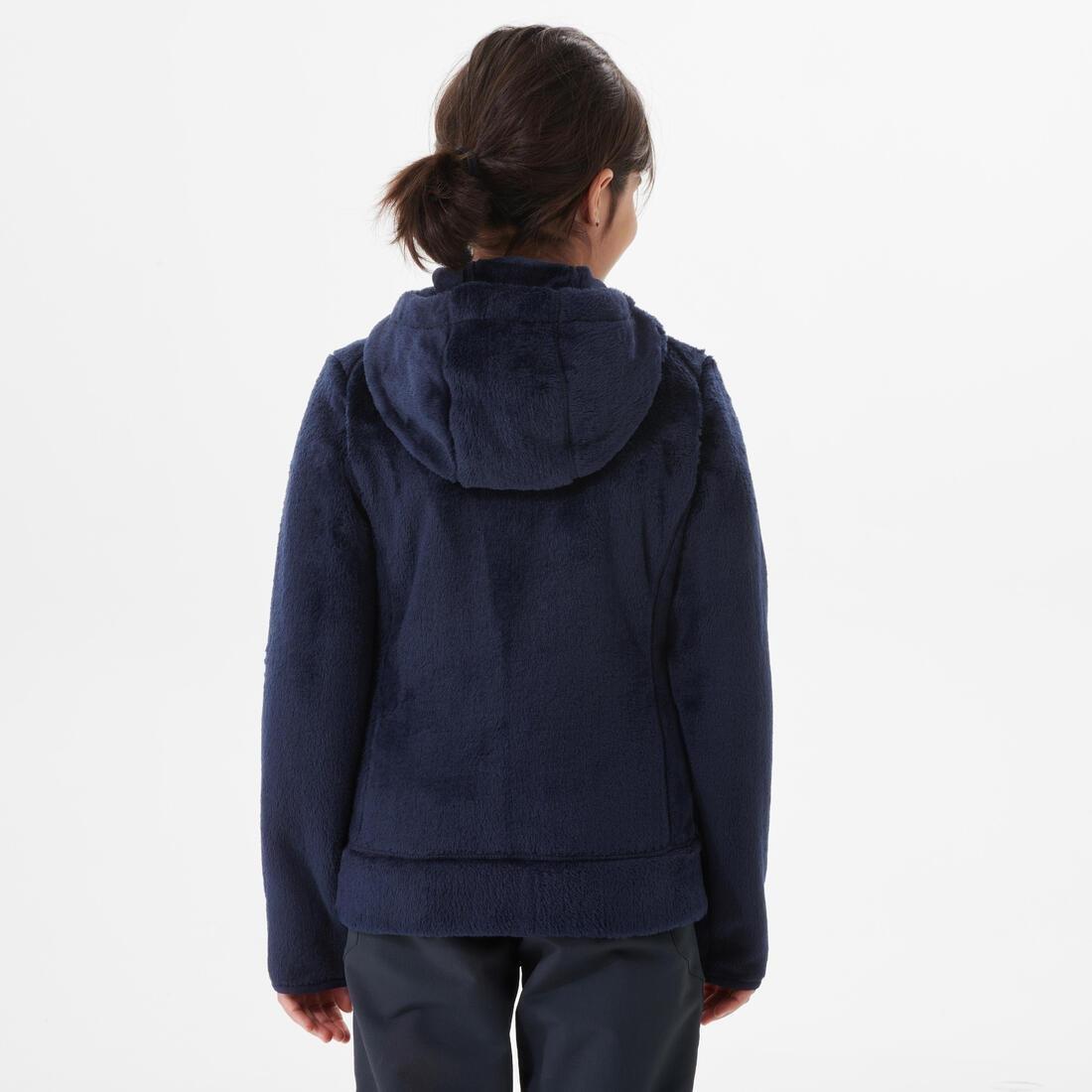 Kids Unisex Warm Hiking Fleece Jacket - MH500 Aged 7-15, Blue, No Color, large image number 9
